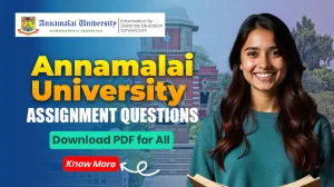 Annamalai University Assignment Questions paper